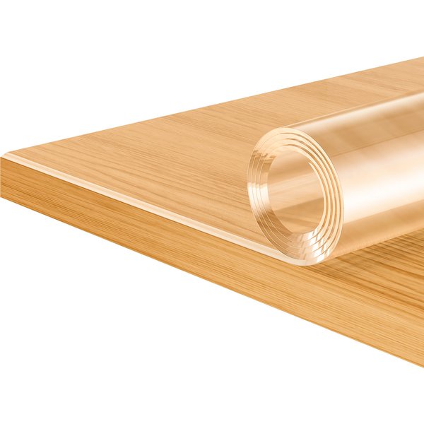 WOLTU Folia PVC 2mm Przezroczysta na Stół, Prostokątna, Kryształowo Czysta, Wodoodporna Ochrona na Stół do Jadalni, Restauracji