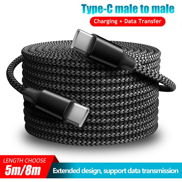 Kabel typu C do typu C PD 60W 3m 5m 8m 10-metrowy przedłużacz do iPhone 15 PRO MAX Plus Huawei Samsung Xiaomi OPPO