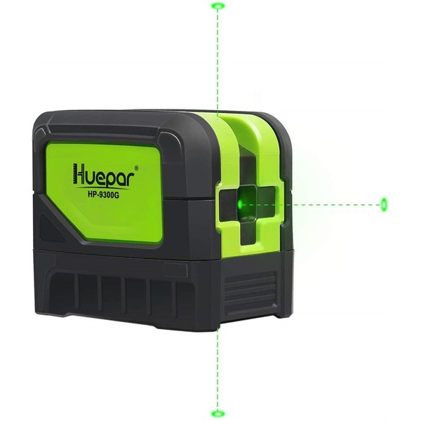 Huepar 9300G niveau Laser à faisceau vert auto-nivelant à 3 points avec points de plomb pour le soudage et le positionnement de référence des Points