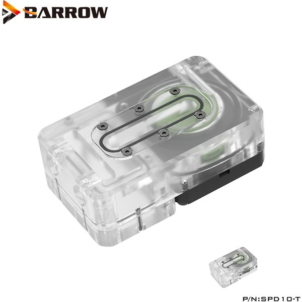 Barrow ITX Computer Fall Kleine Pumpe Reservoir Combinat,Mini Wasser Tank Für Split Flüssigkeit Bauen, g1/4 ", Weiß, Schwarz, SPD10-T