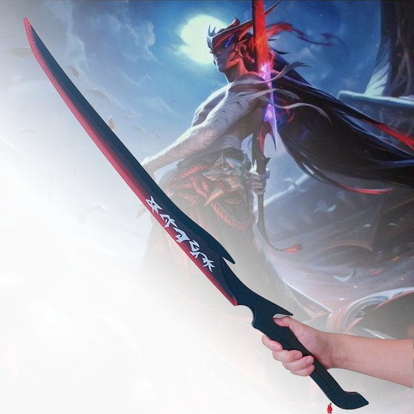 Yone Katana – épée Ninja LOL, 39 pouces/100cm, accessoire de Cosplay, couteau, taille réelle, épée de samouraï, sabre japonais Katana