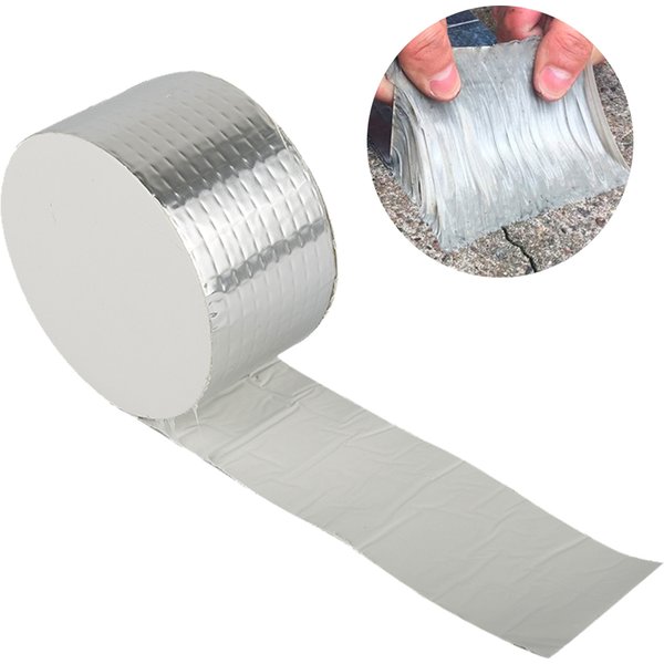 Ruban Adhésif en Caoutchouc Butyle, Feuille d'Aluminium, Haute Température, Super Bain, Étanche pour la Réparation de Tuyaux de Toit, Outils de Rénovation Domestique