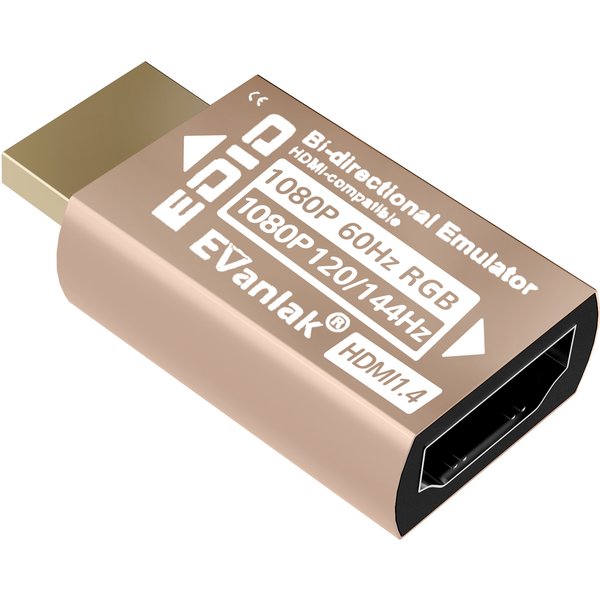 HDMI Passthrough EDID Emulator Adapter - Dummy-Plug Virtueller Monitor Headless Ghost Display Adapter, 1920x1080@60Hz bis 144Hz
