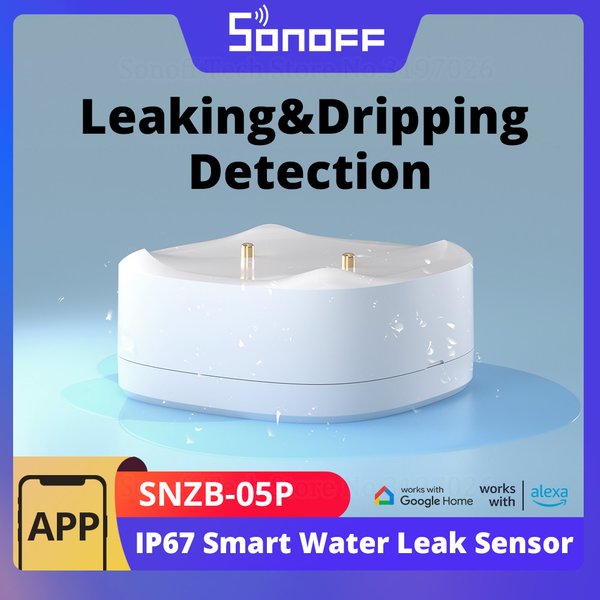 SONOFF SNZB-05P Zigbee Smart Wasserlecksensor Leck- und Tropferkennung Echtzeitalarm Smart Scence über eWeLink Alexa Google