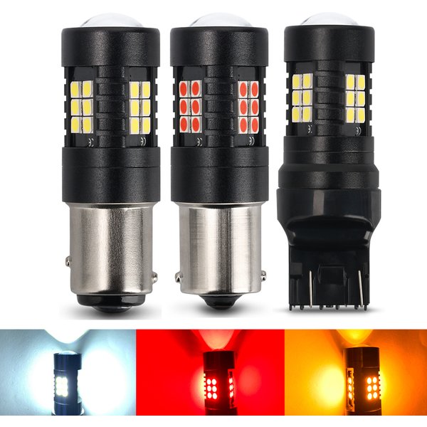 2Pcs 1156 BA15S P21W LED BAU15S PY21W BAY15D LED Bulb 1157 P21/5W T25 T20 7443 3157 R5W 3030SMD Auto Lamp Bulbs Car LED Light