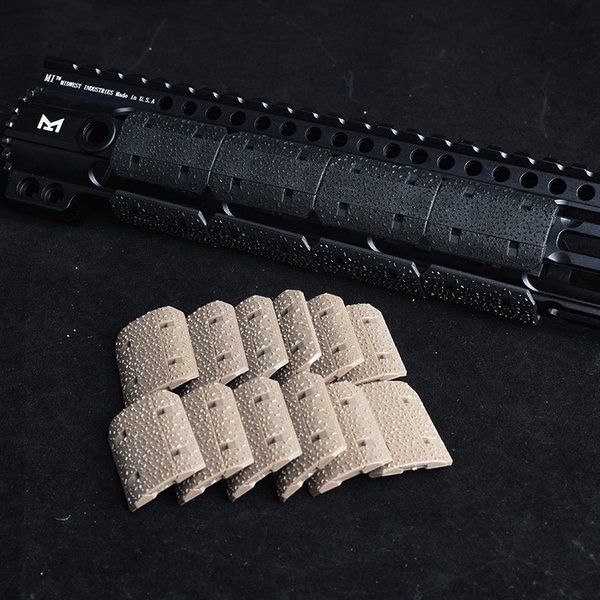 12 szt. taktycznych nylonowych osłon typu M Keymod na szynę lok, antypoślizgowe osłony dłoni do akcesoriów do pistoletów airsoftowych BCM AR AR15 M4