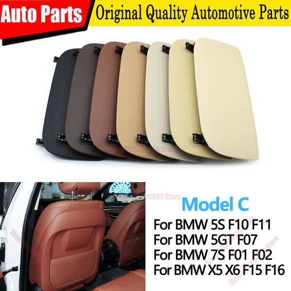 Für BMW 5 GT X5 X6 7er Serie F10 F11 F07 F01 F02 F15 F16 730 735 740 2013-2020 Auto Links Rechts Sitzlehne Leder-Taschenabdeckung