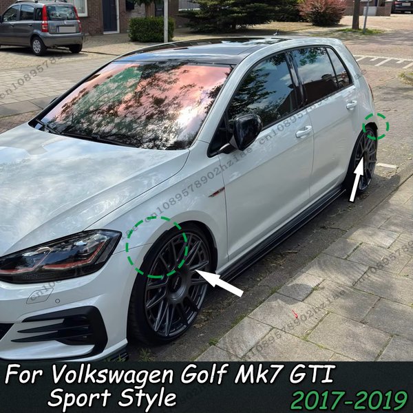 Auto Kotflügel Rad Augenbraue Aufkleber Verlängerung Breite Arch ProtectorFür Volkswagen Golf Mk7 GTI 2017-2019 Universal ABS Kotflügel verbreiterungen