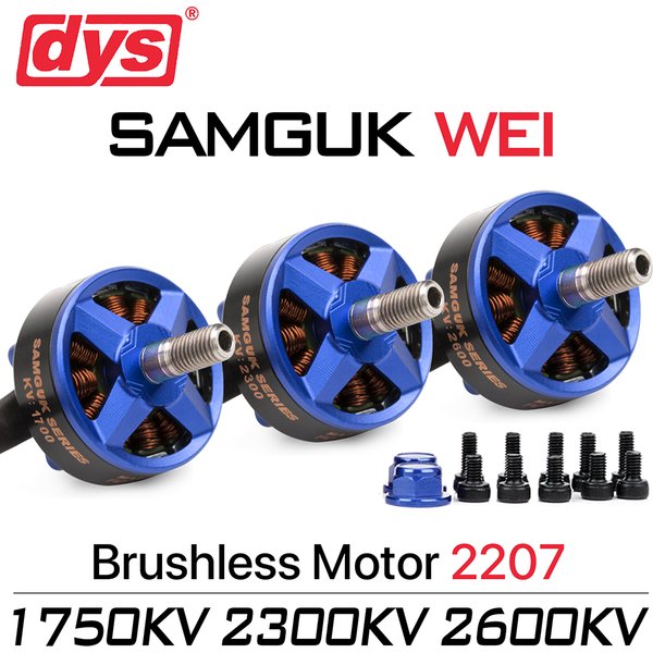 Dys Samguk Series Wei 2207 1750kv 2300kv 2600kv 3-6s Rc Brushless Motor For Uav Fpv Racing Multi Wing Aircraft Crossing Machine