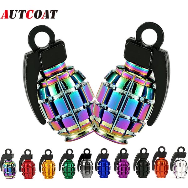 AUTCOAT 4Pcs/Set Tire Valve Caps, Universal Car Truck Motocycle Wheel Tyre Valve Caps Bicycle Tire Air Valve Cover