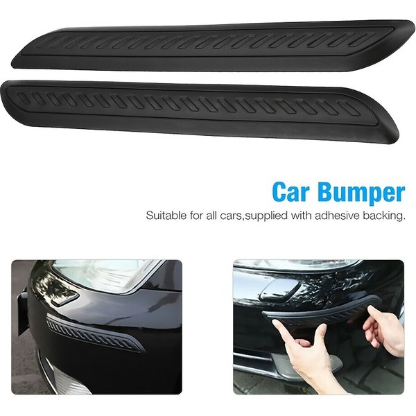 2Pcs Universal FrontRear Bumper Corner Protector Guard CarAnti-collisionProtection DecorationStrip Car Accessories