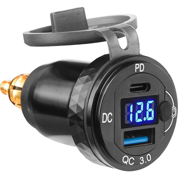 Für BMW R1200GS Adventure R1250GS F900 R/XR F700GS G310GS Tiger800 Motorrad-Ladegerät Netzadapter Dual-USB-Anschluss Steckdose