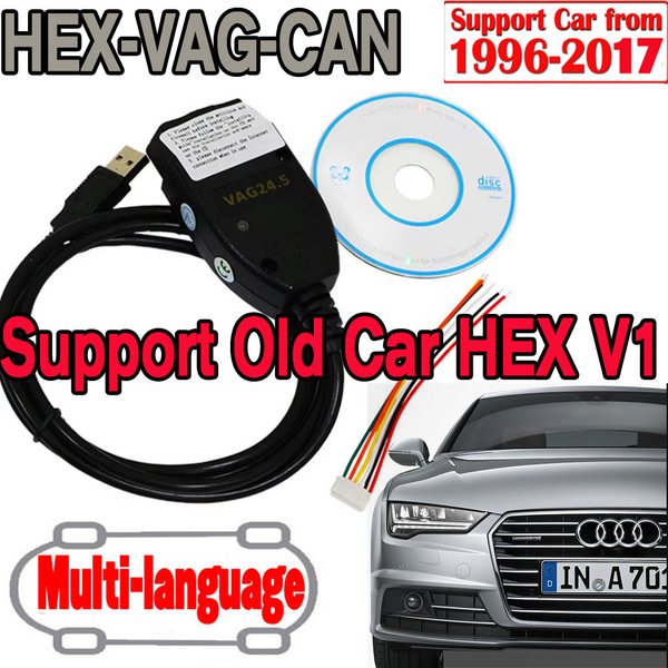 Old Car VCDS VAGCOM Interface VCDSCAN HEX V1 Update 26.3 FÜR VW FÜR AUDI Skoda Mehrsprachige Auto-Diagnose-Tools