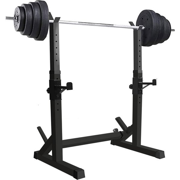 Multifunktionales Kniebeugengestell, Verstellbares Gewichtheber-Rack, Hantelständer, Heim-Gewichtheber-Rack, Heim-Fitnessstudio, Maximale Tragfähigkeit 200 kg (Hantelstange nicht enthalten)