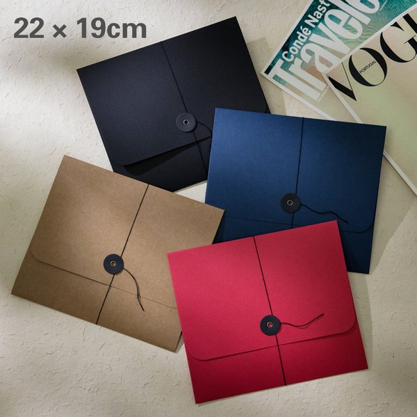 30 Stück/Los 22x19cm Dokumentenumschläge 250g Kraftpapier Großraumumschläge mit Verschlussklammer für Verträge Büro Geschäftsbedarf