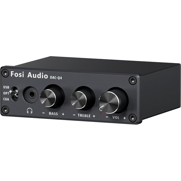 Fosi Audio Q4 Mini Stereo USB Gaming DAC & Kopfhörerverstärker Audio Konverter Adapter für Heim-/Desktop-betriebene/aktive Lautsprecher