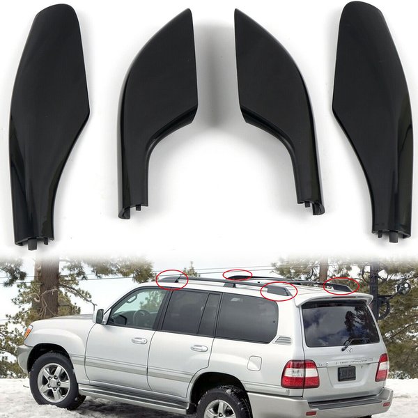 Rails de toit support fin couverture Shel remplacement 4 pièces pour Toyota Land Cruiser LC100 FJ100 1998 -2001 2002 2003 2004 2005 2006 2007