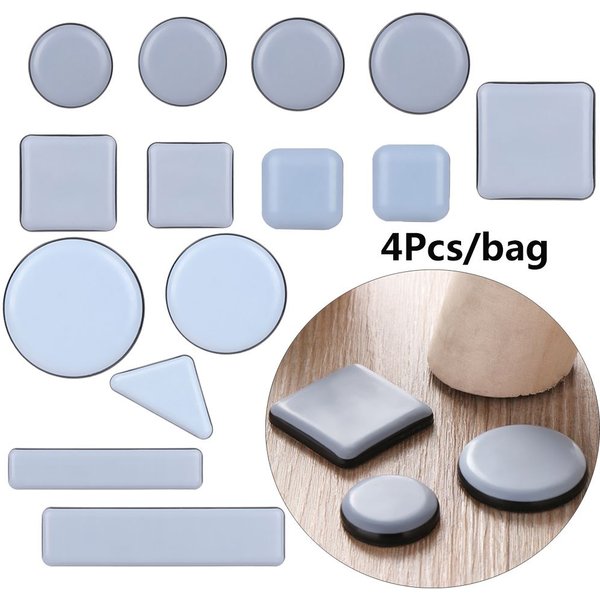 4pcs Easy Move Heavy Furniture Table Slip Mat Floor Protector Moving Anti-abrasion Floor Mat Anti Noisy Table Sofa Fittings
