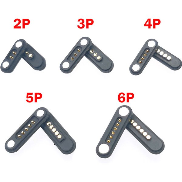 10sets 3A 12V DC Magnetische Pogo Pin Stecker 2Pin 3Pin 4Pin 5P 6Pin Pogopin Männlich Weiblich gefederte PCB Design DC Power Buchse