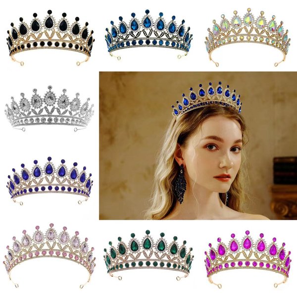 Hochzeit Haarschmuck Barock Strass Kristall Krone Tiara Hochzeit Krone Kopfschmuck Party Krone Braut Haarschmuck Tiaras
