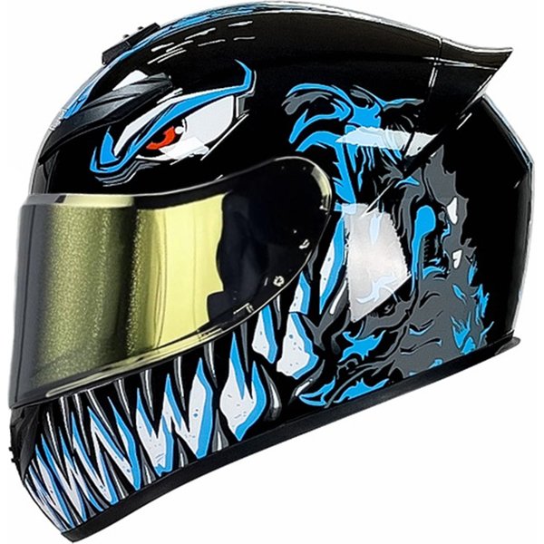 DOT Motorcycle Helmet Motocross Off-Road Moto Helmet with Sunshade Warm Racing Kart Four Seasons Winter Warm Riding Safety Gear