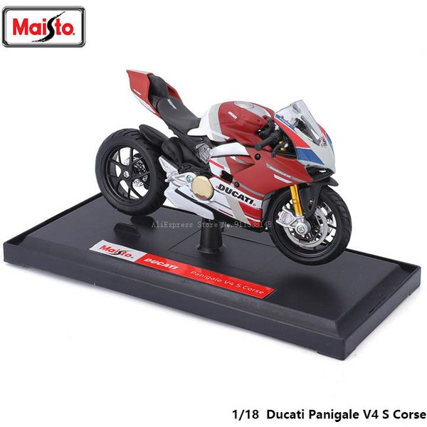 Maisto Ducati Panigale V4 S Corse 1:18 échelle alliage moto moulé sous pression modèle à collectionner qualité cadeau jouet