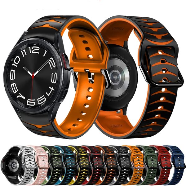 No Gap Silicone Strap For Samsung Galaxy Watch 6 5 Classic 47mm 44mm 46mm 42mm Smart Band Watch 6 5 Pro 45mm 44mm 40mm Bracelet