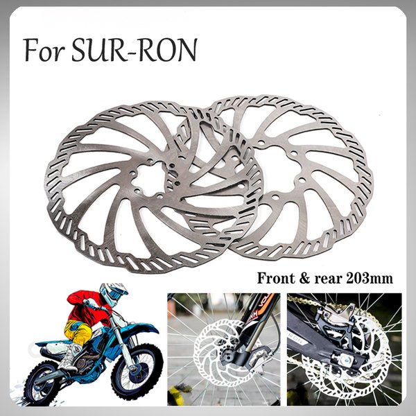 Motorrad 203mm Vordere und Hintere Stahlbremsscheibe für Sur-Ron LBX Light Bee Segway X260 X160 Offroad Elektro-Dirtbike-Teile