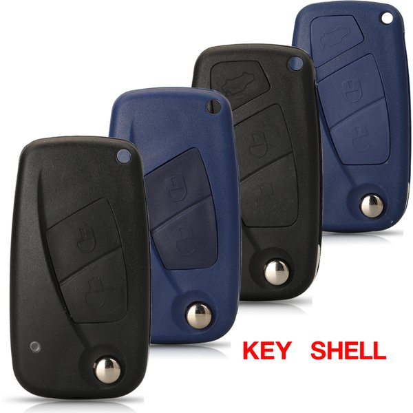 Jingyuqin 2/3BTN remplacement rabat pliant télécommande voiture clé coque pour Fiat 500 Panda idée Punto Stilo Ducato Bravo clé Fob