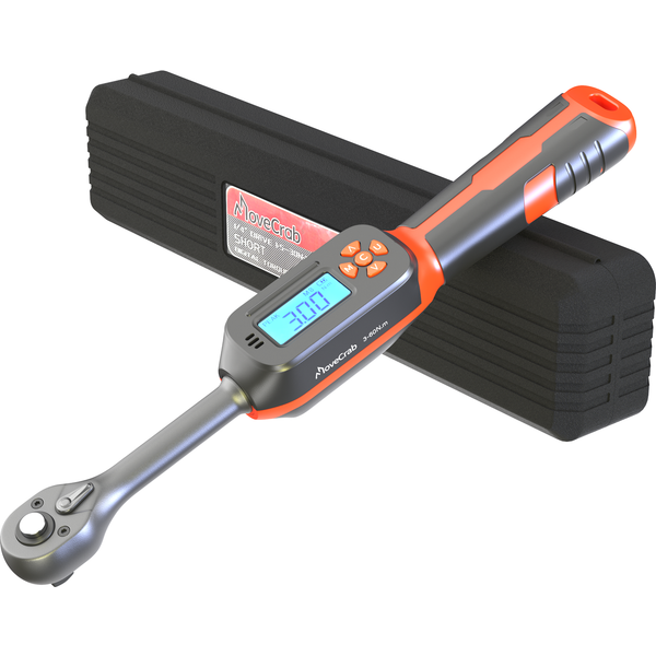 MOVECRAB Digitaler Drehmomentschlüssel 1-340 Nm 2% Genauigkeit Voreingestellt & LED-/Summerwarnungen für Motorrad-Reparaturwerkzeuge