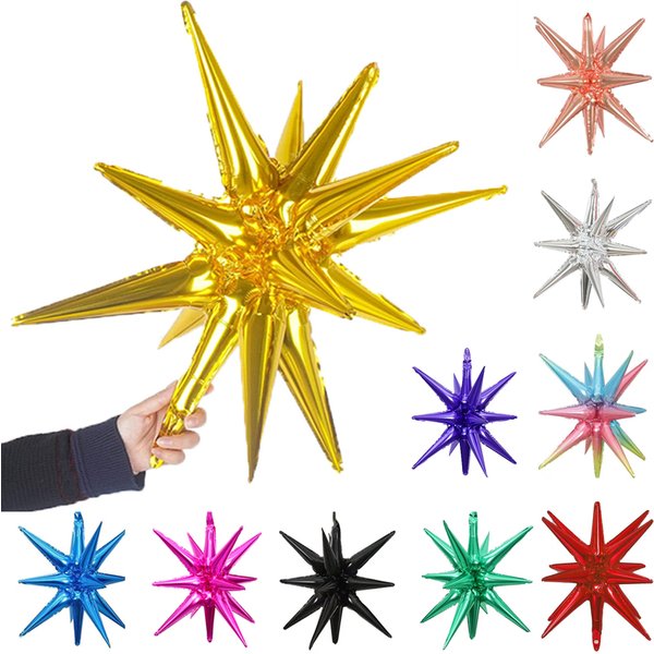 1/2/5 pièces ballons Starbust or Rose argent or Explosion étoile feuille ballon pour anniversaire noël mariage décor enfant Air Globos
