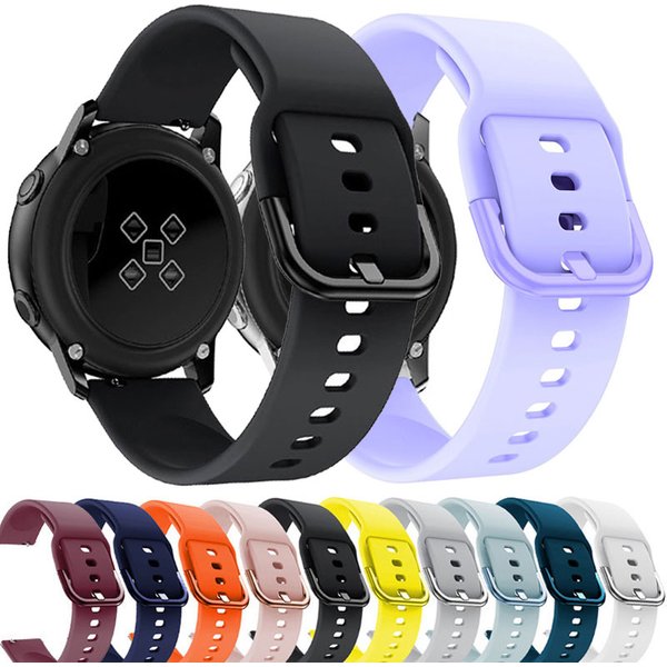 Bracelet en Silicone, 20mm 22mm, pour Samsung Galaxy Watch 3 41mm 45mm Active 2 Gear 3, Galaxy Watch 5/4 40 44mm, 5 Pro 45mm