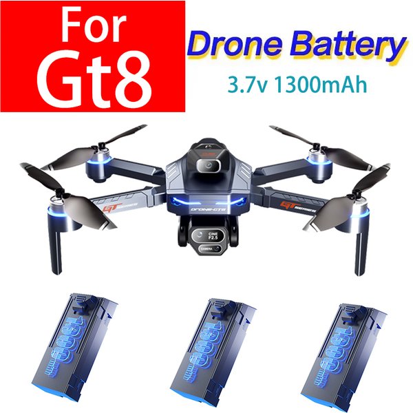 Original 3,7 V 1300 mAh GT8 Drone Batterie Bildschirm 4K Professionelle 8K Batterie Für GT8 RC Quadcopter Ersatz batterie Zubehör Teile