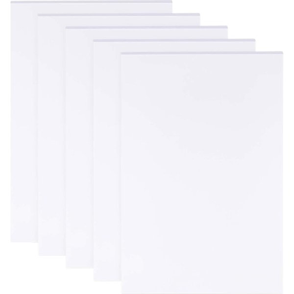 5 Sheets 3mm White Foam Boards 11.8x7.8" Rectangle Foam PVC Sheet Poster Board Mount Board for Mounting