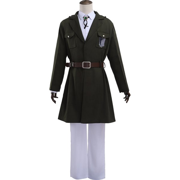 HOLOUN Anime Cosplay Costume Levi Hanji Zoe Mikasa Ackerman Armin armée uniforme broderie manteau pantalon chemise Halloween noël