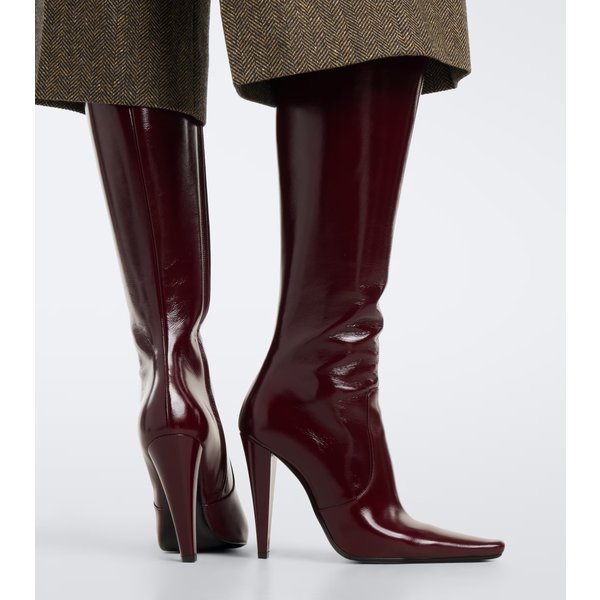 2026Women's Autumn and Winter New Pointed Knee High Waist High-heeled Boots, Fashionable Mid Waist Plus Size Women's Boots