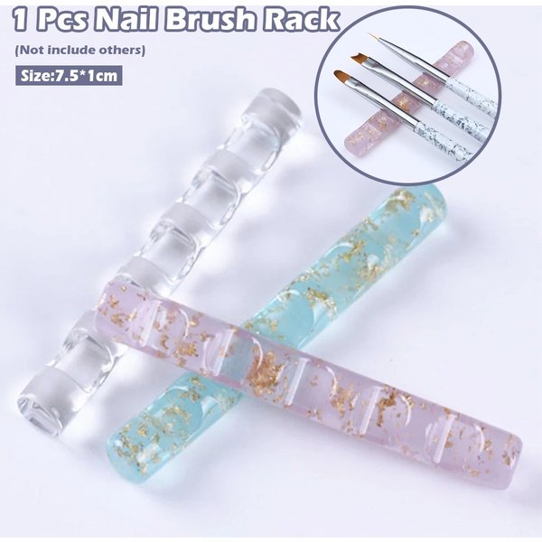 1 pièces 5 grilles acrylique clair brosse à ongles support étagère peinture stylo reste support coloré UV Gel brosse présentoir