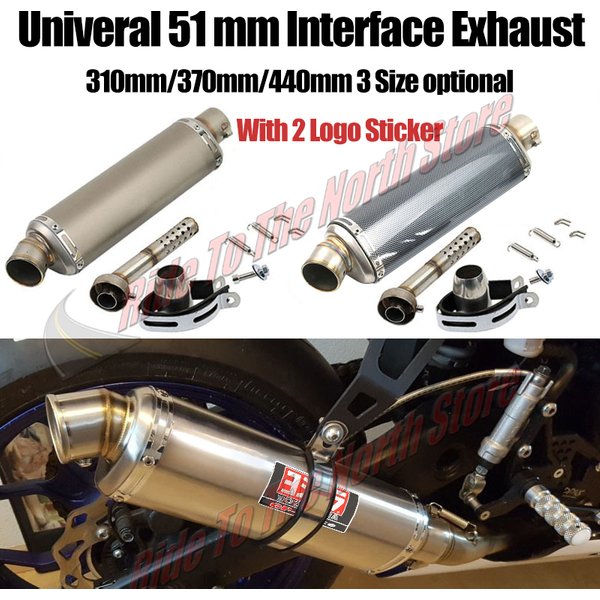 Uniwersalny tłumik wydechu motocyklowego 38/51MM z DB-Killerem do Yamaha, Kawasaki, Suzuki, Honda, ETC. Części wydechowe.