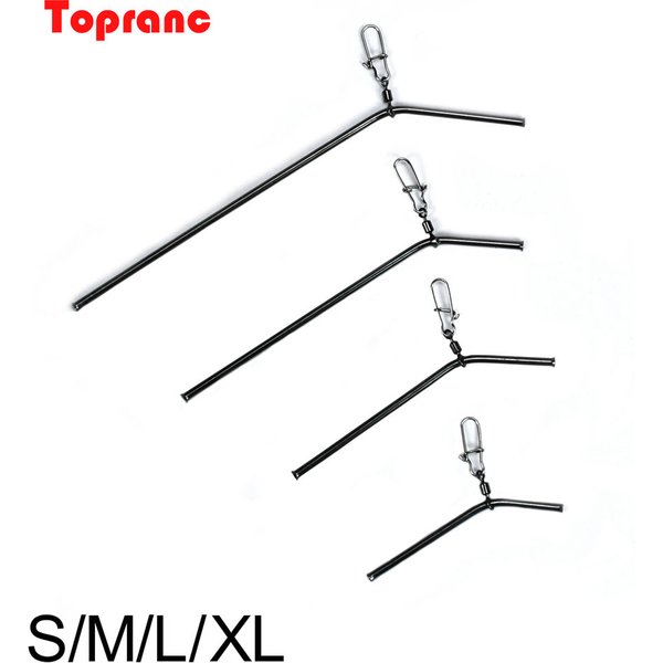 Topranc 12 pièces Anti enchevêtrement accessoires de pêche en mer Balance de pêche connecteur de Tube en laiton flèche en forme de L accessoire taille 5/7/9/12CM