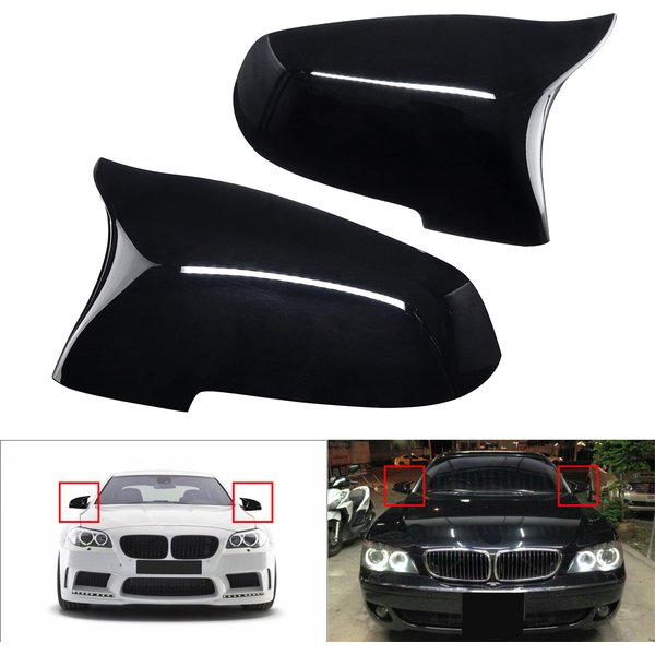 Für BMW 5er F10 F11 F18 LCI Flügel Seitenspiegelabdeckkappen glänzend schwarz 2014–2016