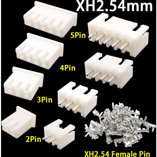 100Pcs JST XH2.54 Männlich Weiblich Material Stecker Führt Pin Header Gehäuse 2/3/4/5 Pin Terminal Stecker buchse Kunststoff Schalen
