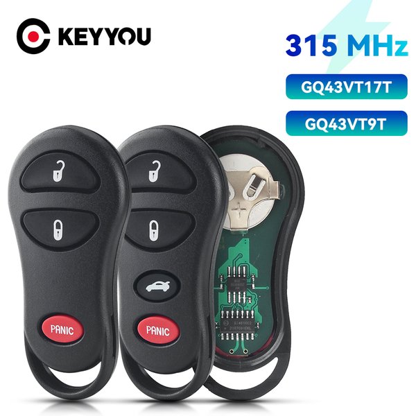 EllYYOU-Clé à distance 3/4 boutons 315Mhz, pour Dodge Jeep, fusible ConUL300 M 2001-2004 GQ43VT17T GQ43VT9T