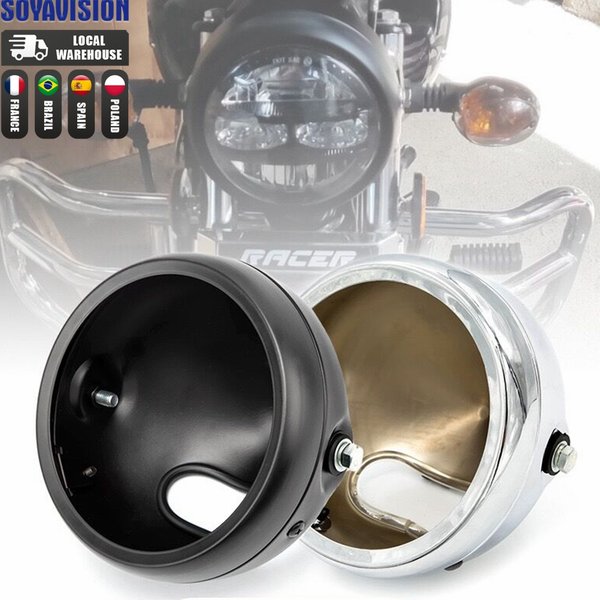 5 3/4" Motorcycle Accessories 5.75 Inch LED Mounting Housing Bucket for Harley Headlight HeadLamp Housing Cover Bucket Light