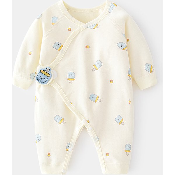 Barboteuse en coton pour nouveau-né fille et garçon, combinaison imprimée pour bébé, vêtements décontractés pour nouveau-né, pour filles et garçons, vêtements de printemps et d'automne, nouveau 0-6M