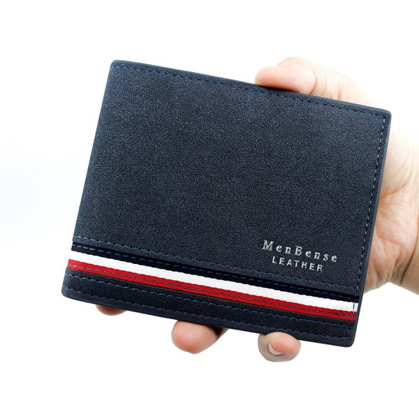 Short Men Wallets Zipper Coin Pocket Slim Card Holders Luxury Male Purses High Quality PU Leather Men's Wallet Money Clips