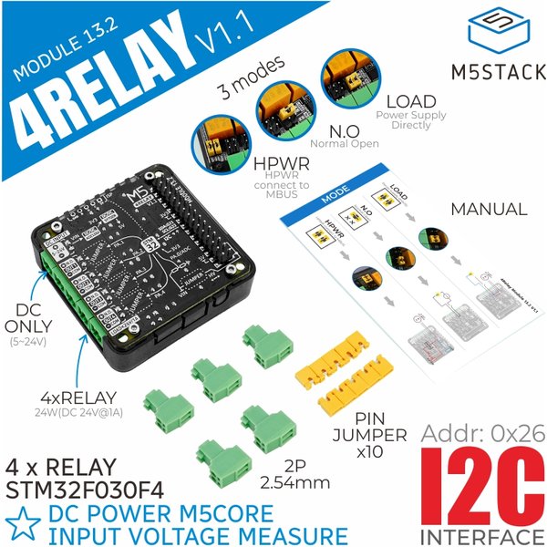 M5Stack-devis officiels à 4 canaux 13.2 Tech V1.1 (STM32F030)