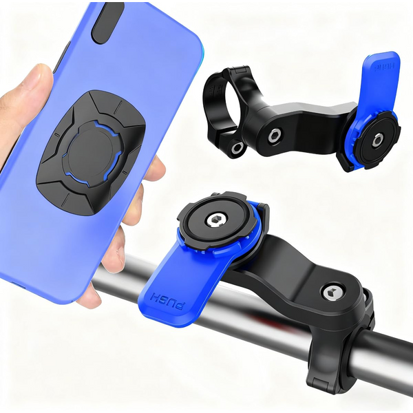 360 ° Support de téléphone universel entièrement réglable et rotatif, antichoc, pour moto et vélo, support de navigation GPS pour tous les smartphones