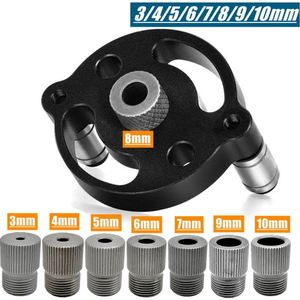 Gabarit de trou de poche Vertical amélioré de 3 à 10mm, gabarit de chevilles à centrage automatique, Guide de perçage de trous en alliage pour le travail du bois, outils de localisation de perforateur