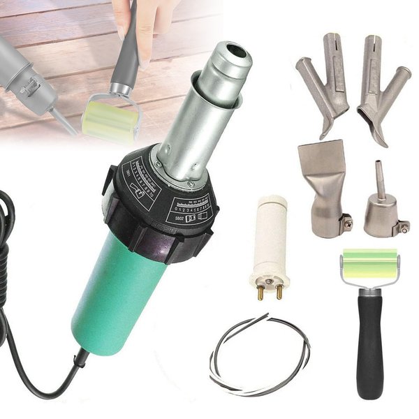 220V Schweißpistole 1600W Leistungsstarker Heizschweißer Handgehaltenes Rollschweißgerät Professionelles Reparaturwerkzeug Geeignet für PP PVC Kunststoffplatten Autostoßstangen