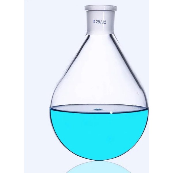 2000ml Joint 24/29 29/32 Lab Borosilicate Glass Rotary Evaporator Flask Round-Bottom Ware Eggplant Shaped Flask